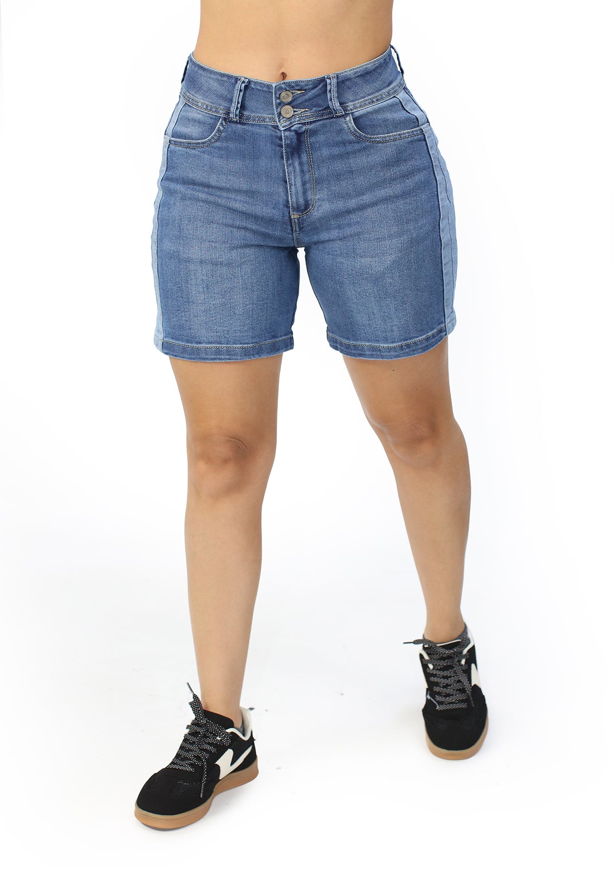 MRP-21472 Medium Denim Short by Maripily Rivera
