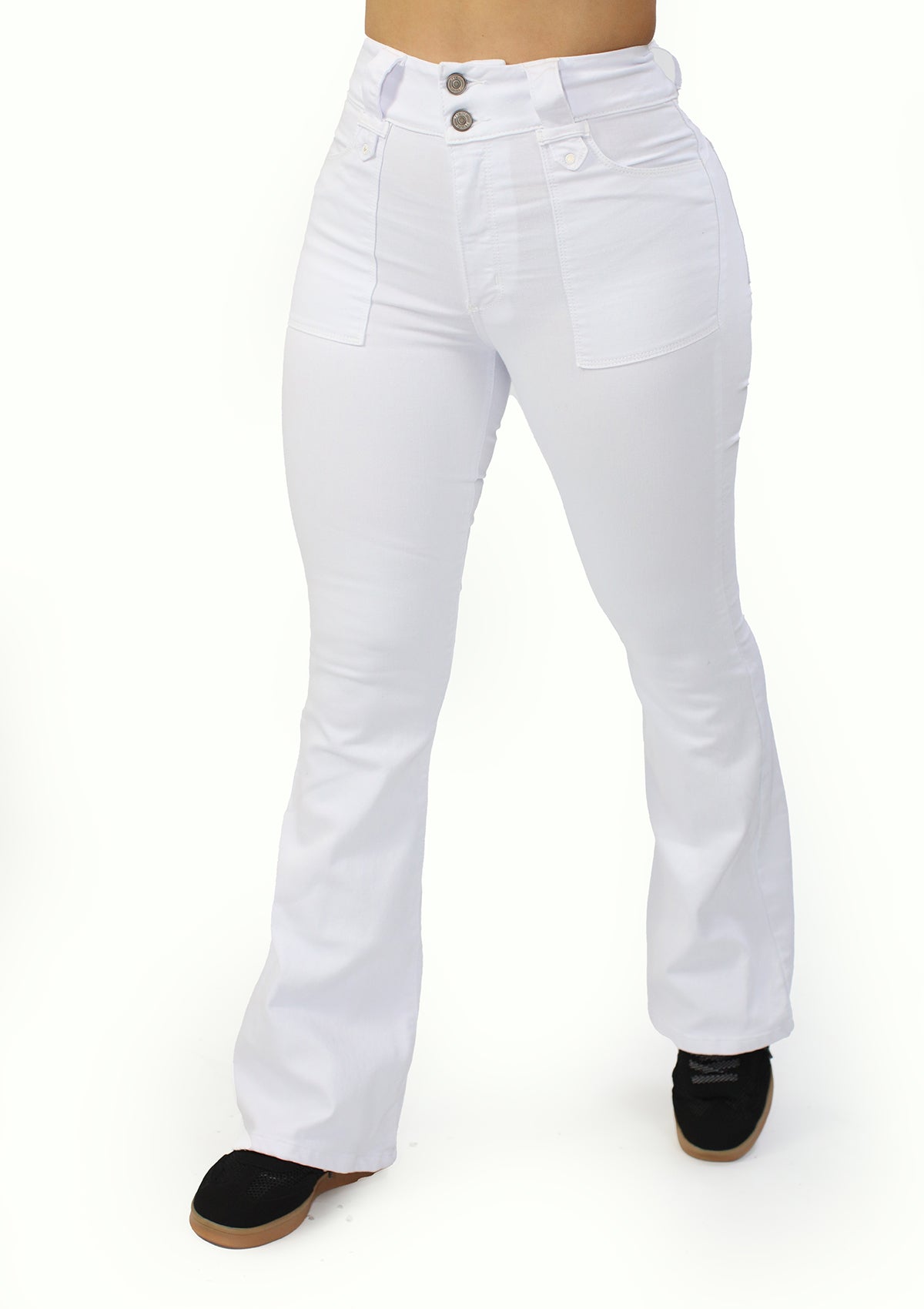 MRP-21480 White Denim Flare Fit Jean by Maripily Rivera