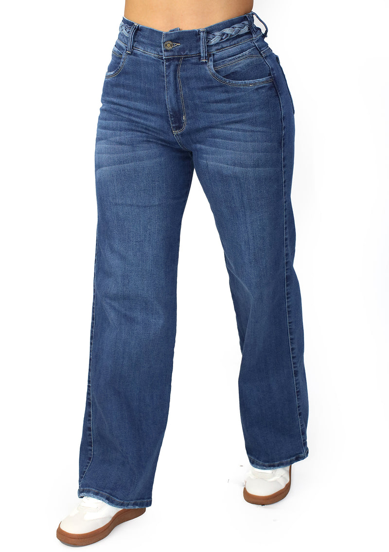 MRP21495 Medium Denim Straight Fit Jean by Maripily Rivera
