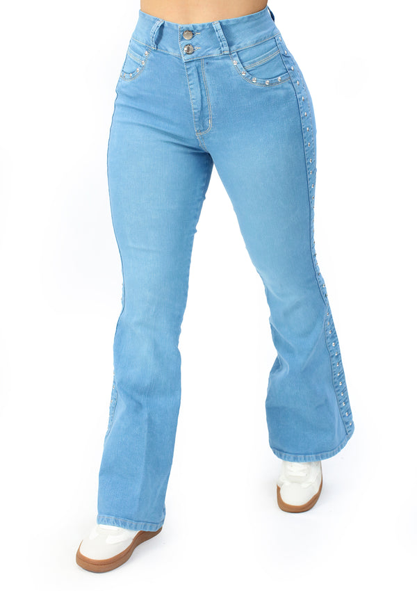 MRP21506 Light Denim Flare Fit Jean by Maripily Rivera