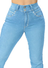 MRP21506 Light Denim Flare Fit Jean by Maripily Rivera