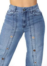 MRP21515 Light Denim Wide Leg Jean by Maripily Rivera