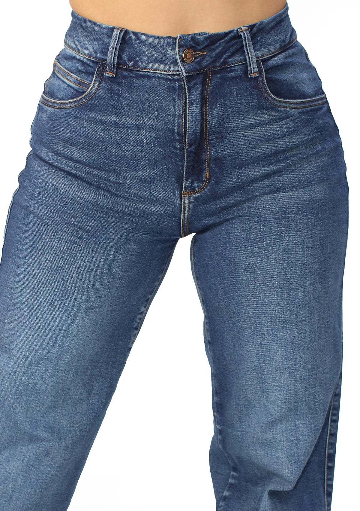 MRP-21517 Medium Denim Wide Leg Jean by Maripily Rivera