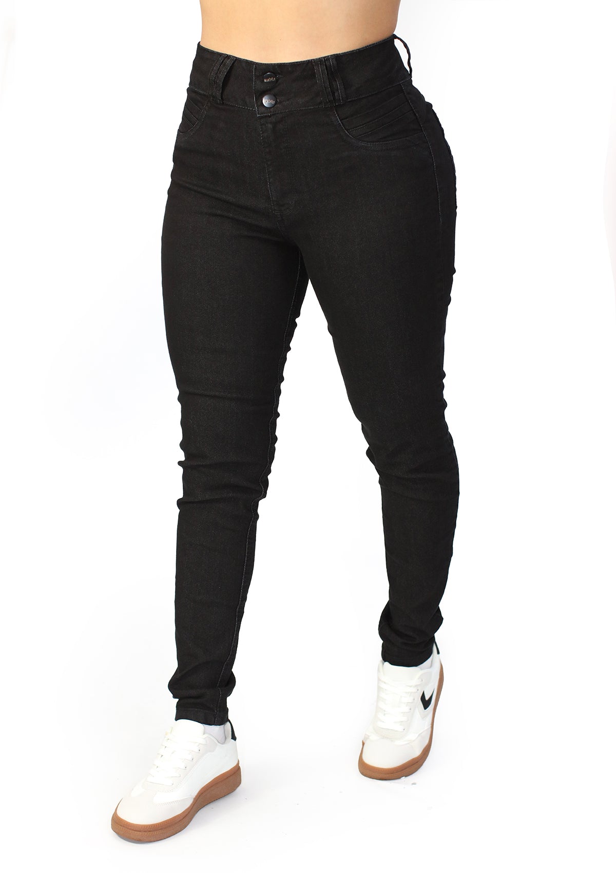 MRP-21523 Black Denim Skinny Jean by Maripily Rivera
