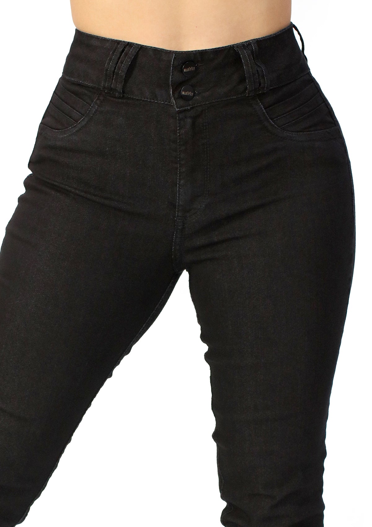 MRP-21523 Black Denim Skinny Jean by Maripily Rivera