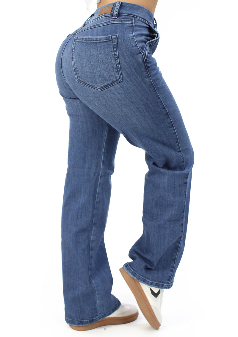 MRP21541 Medium Denim Flare Fit Jean by Maripily Rivera
