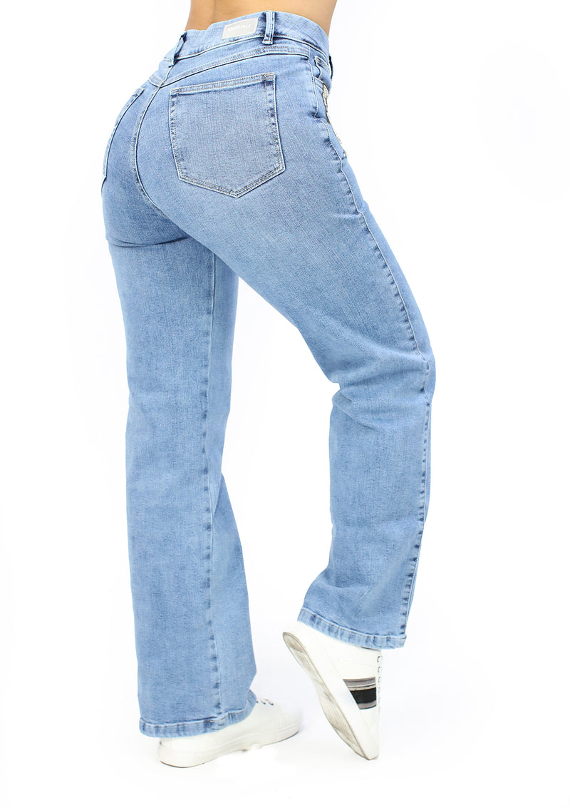 MRP21554 Light Denim Straight Fit Jean by Maripily Rivera
