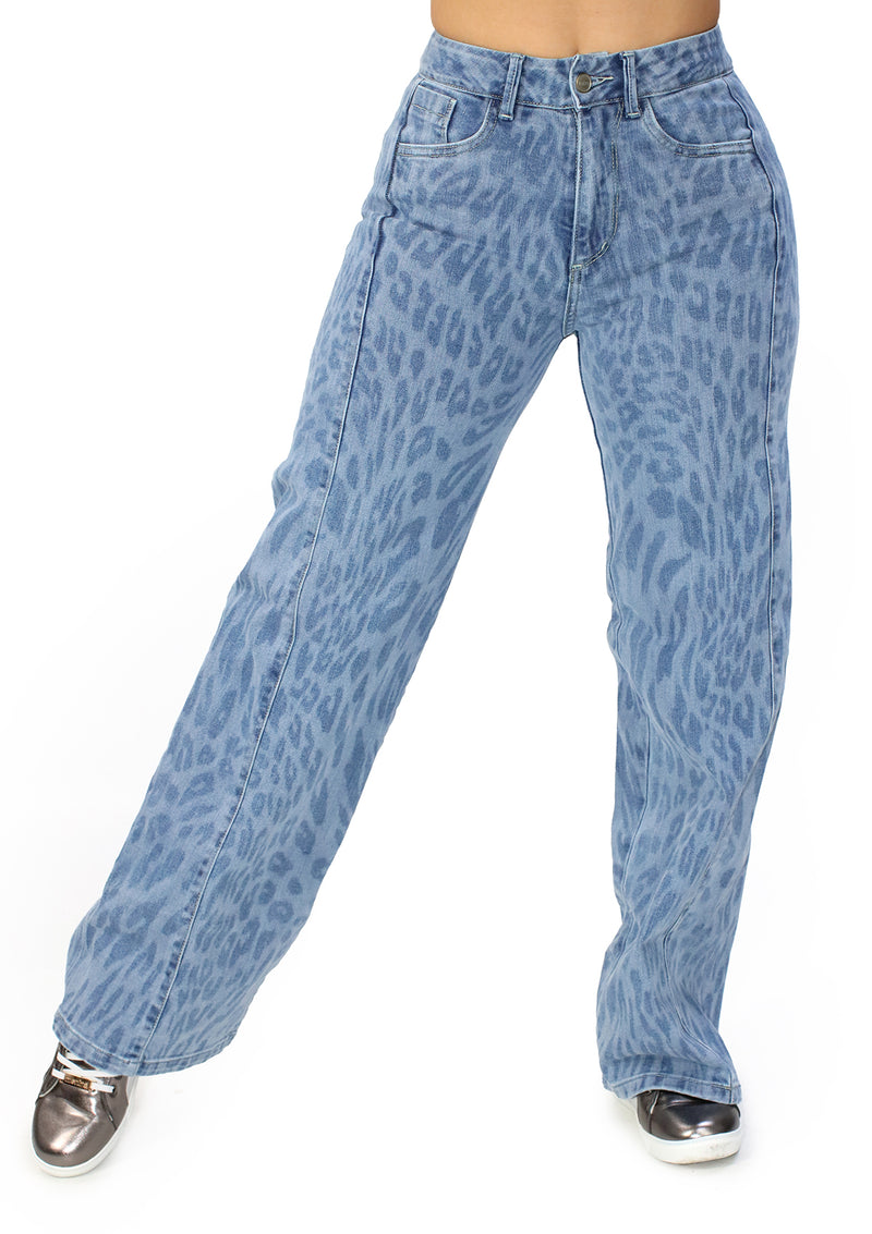 MRP21555 Light Denim Wide Leg Jean by Maripily Rivera