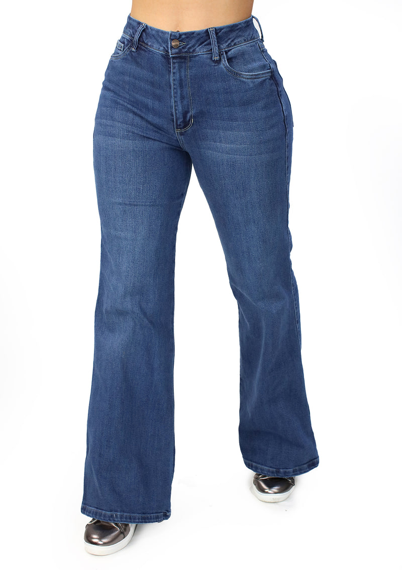 MRP21556 Medium Denim Flare Fit Jean by Maripily Rivera