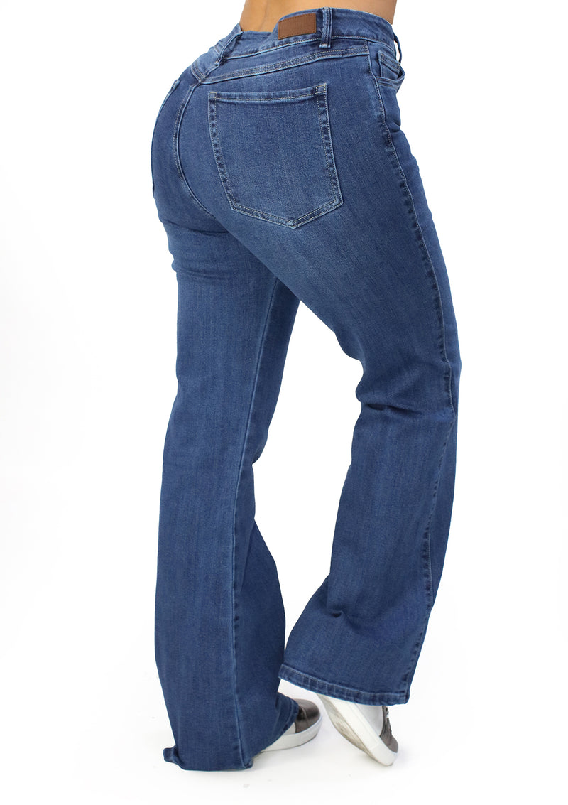 MRP21556 Medium Denim Flare Fit Jean by Maripily Rivera