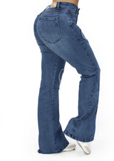 MRP21560 Medium Denim Flare Fit Jean by Maripily Rivera
