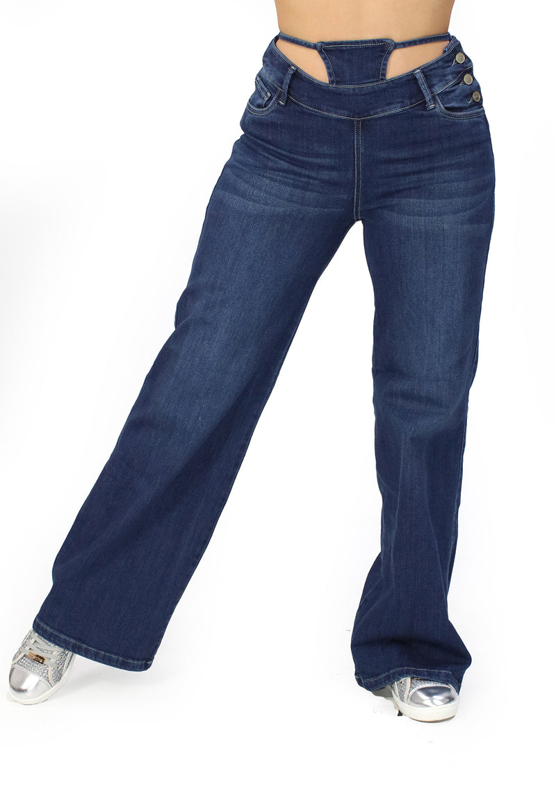 MRP21561 Dark Denim Straight Fit Jean by Maripily Rivera