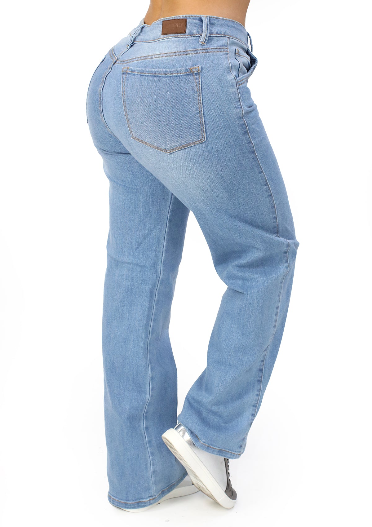 MRP-21563-L Light Denim Straight Fit Jean by Maripily Rivera