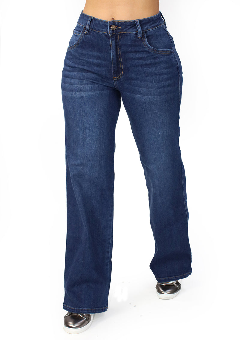 MRP21563M Medium Denim Straight Fit Jean by Maripily Rivera