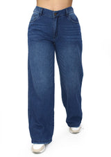 MRP21569 Medium Denim Straight Fit Jean by Maripily Rivera