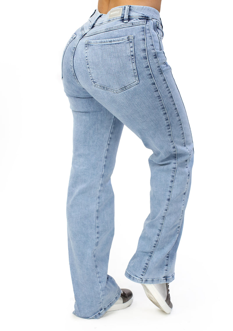 MRP21570 Light Denim Straight Fit Jean by Maripily Rivera