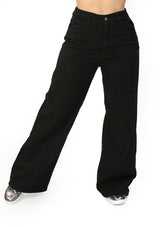 MRP21576 Black Denim Straight Fit Jean by Maripily Rivera