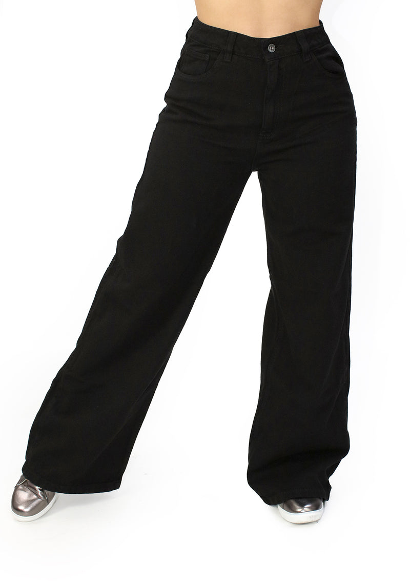 MRP21576 Black Denim Straight Fit Jean by Maripily Rivera