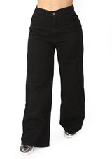 MRP21576 Black Denim Straight Fit Jean by Maripily Rivera