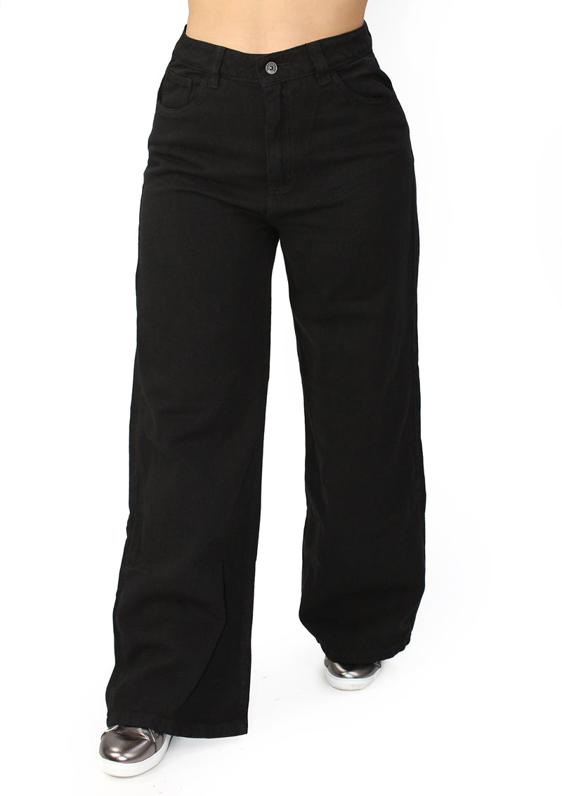 MRP21576 Black Denim Straight Fit Jean by Maripily Rivera