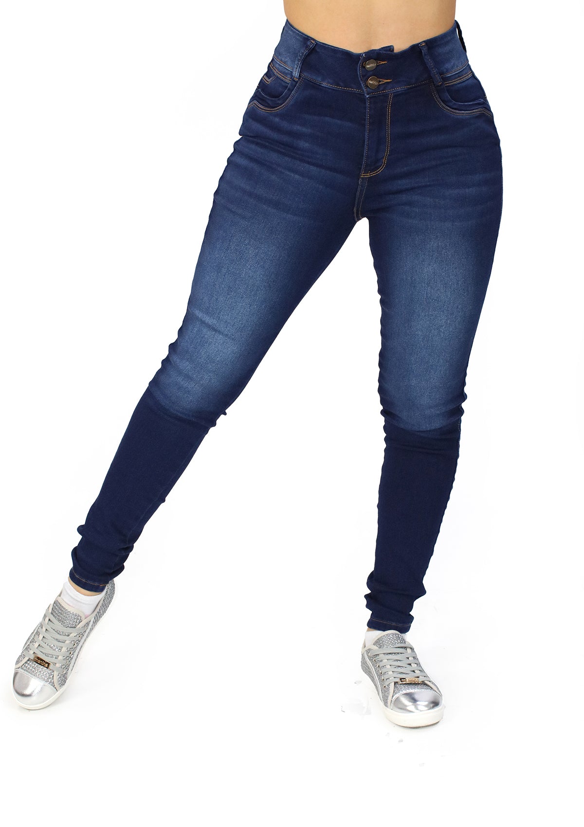 MRP-21580 Medium Denim Skinny Jean by Maripily Rivera