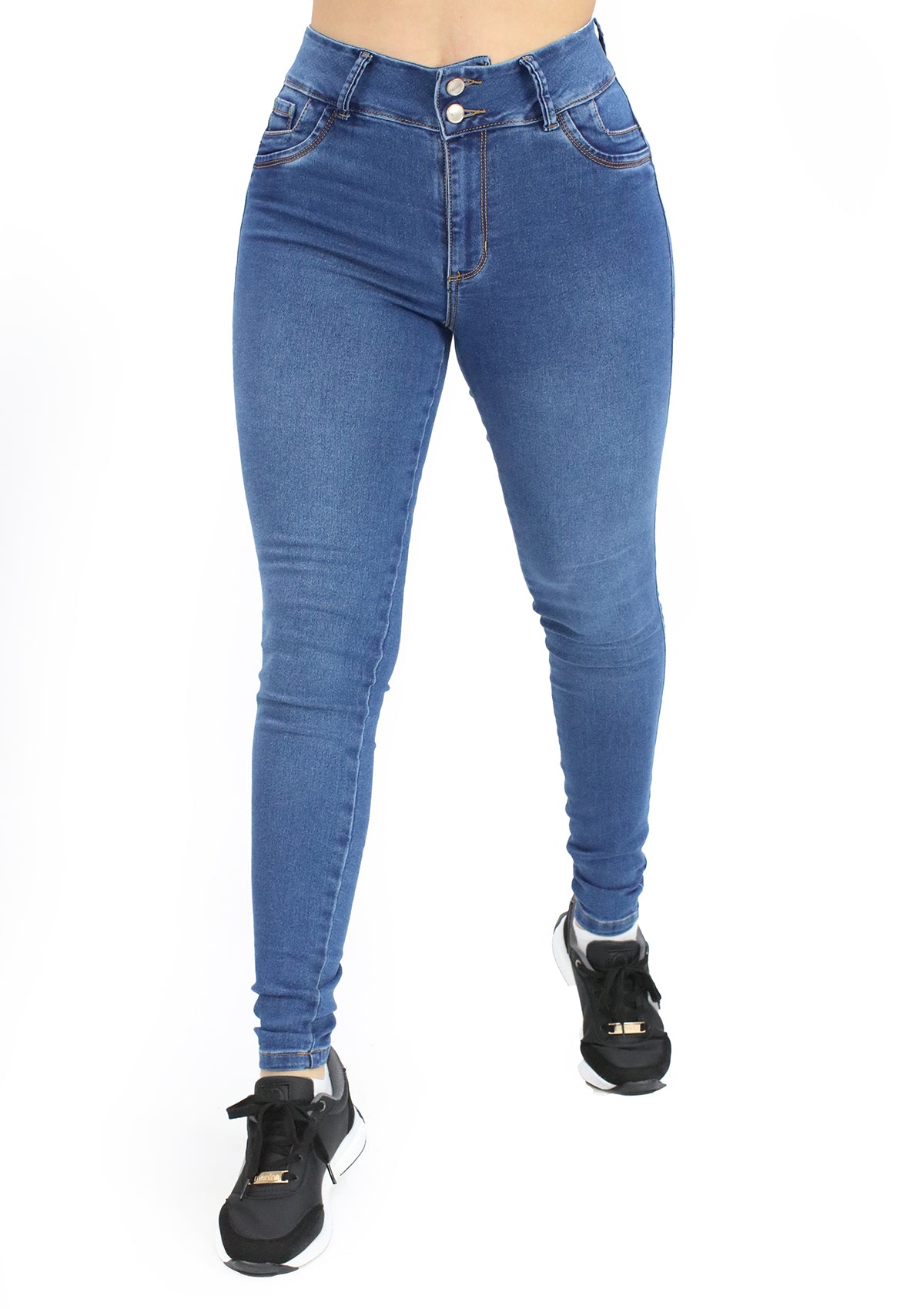 MRP-21582 Medium Denim Skinny Jean by Maripily Rivera