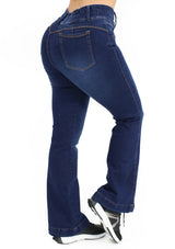 MRP21586 Dark Denim Flare Fit Jean by Maripily Rivera