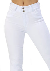 MRP21587 White Denim Flare Fit Jean by Maripily Rivera