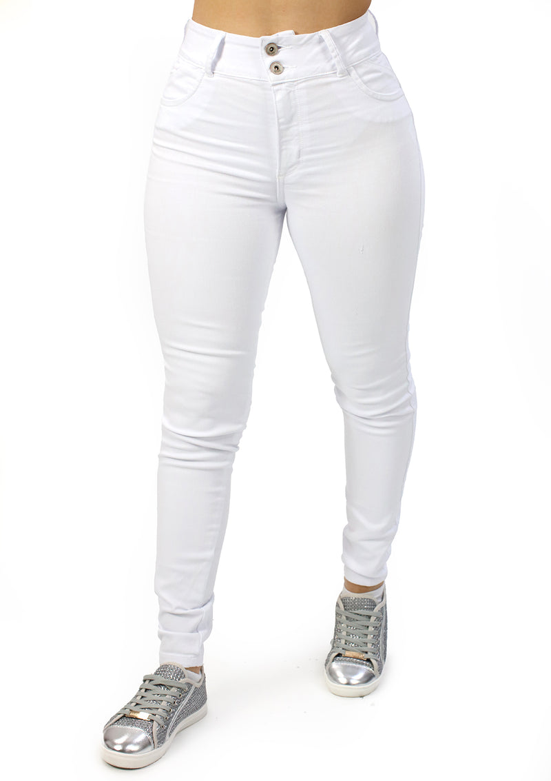 MRP21588 White Denim Skinny Jean by Maripily Rivera