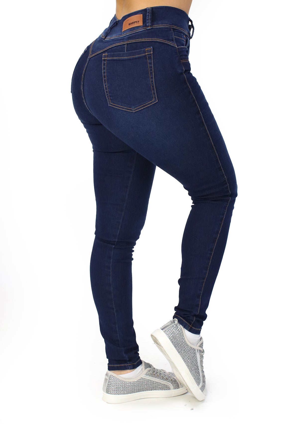 MRP-21595-D Dark Denim Skinny Jean by Maripily Rivera