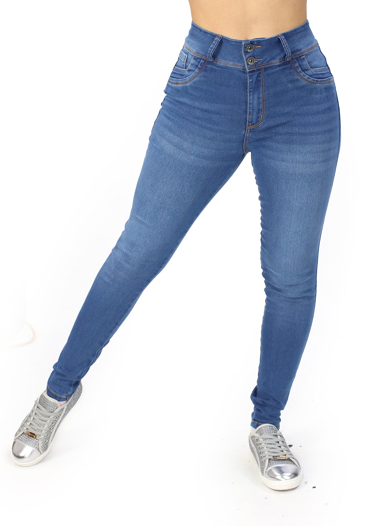MRP-21595-L Light Denim Skinny Jean by Maripily Rivera
