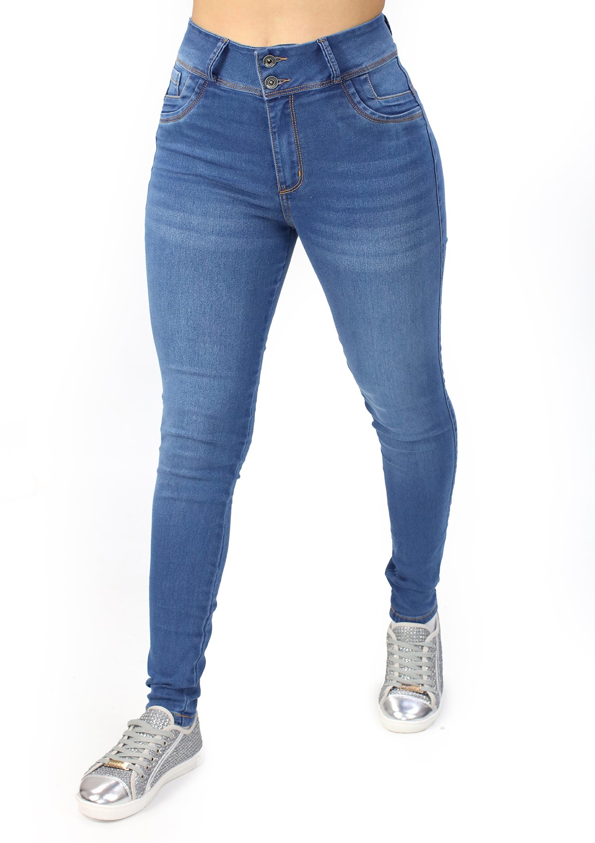 MRP-21595-L Light Denim Skinny Jean by Maripily Rivera