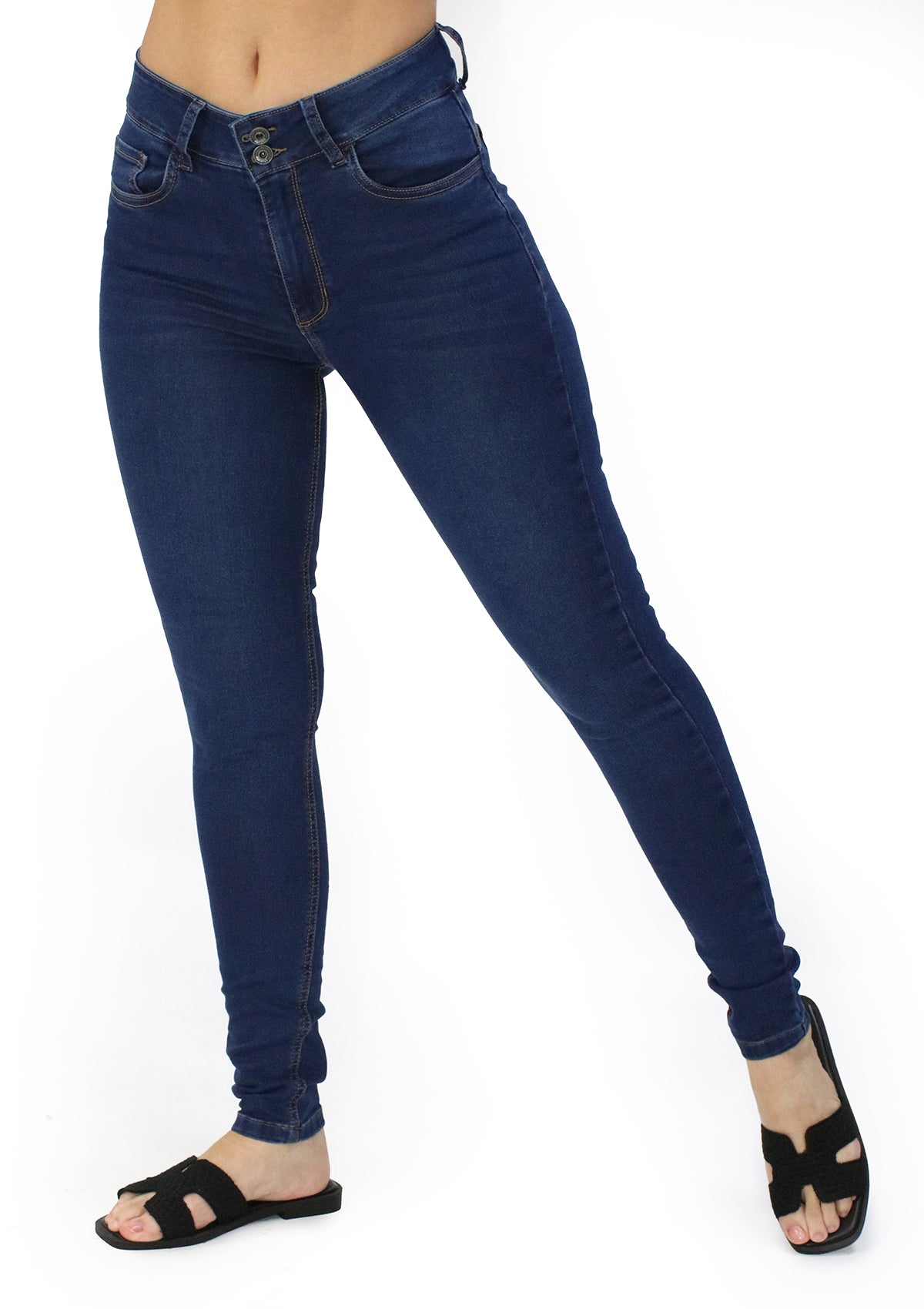 MRP-21600-M Medium Denim Skinny Jean by Maripily Rivera