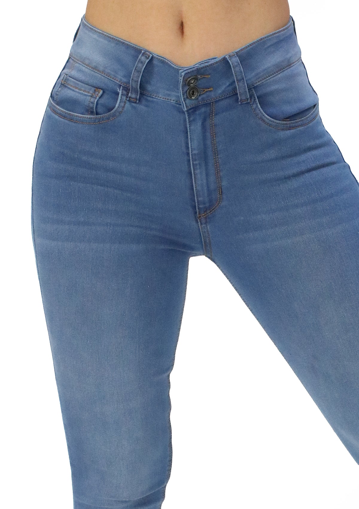 MRP-21600-L Light Denim Skinny Jean by Maripily Rivera