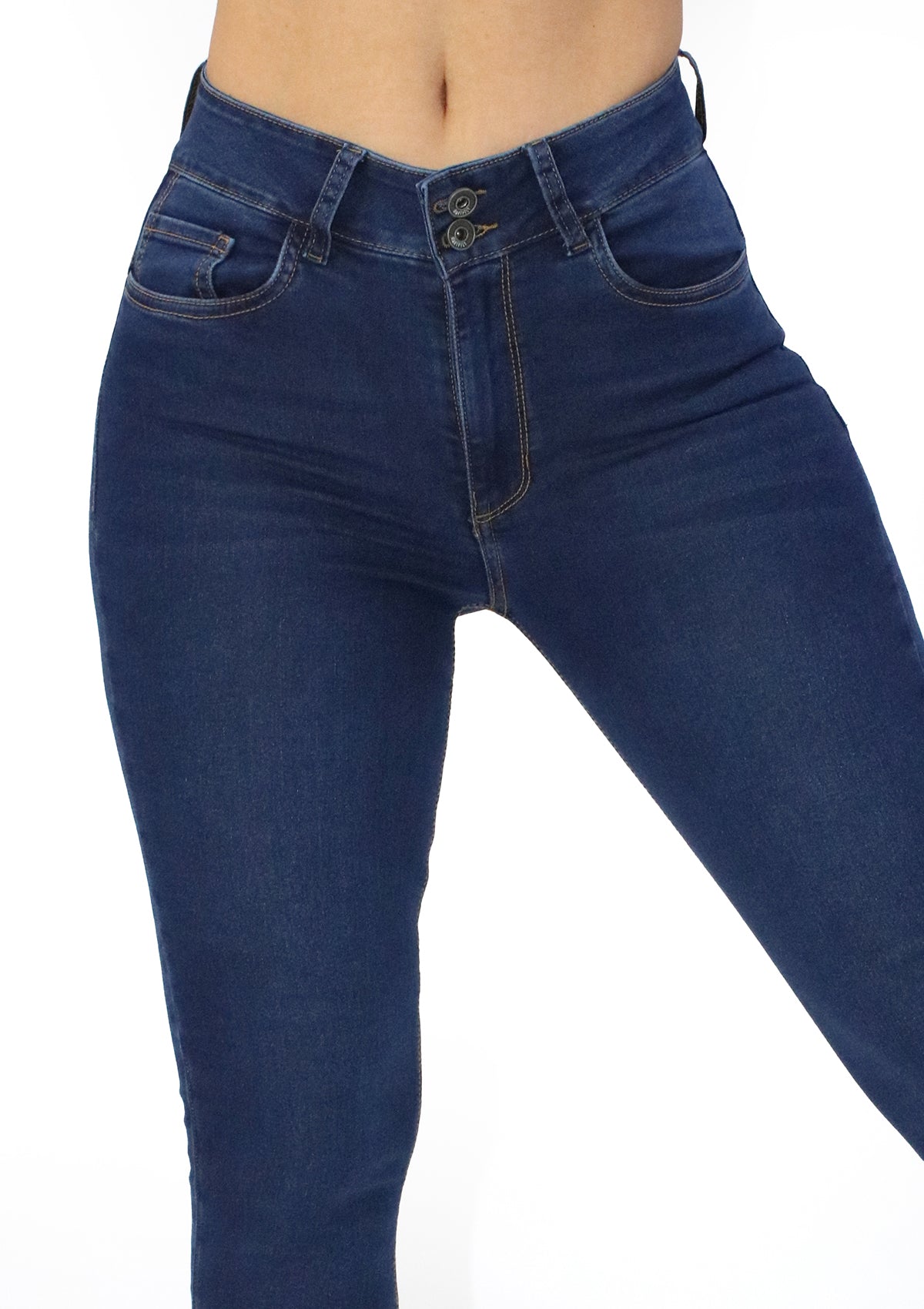 MRP-21600-M Medium Denim Skinny Jean by Maripily Rivera