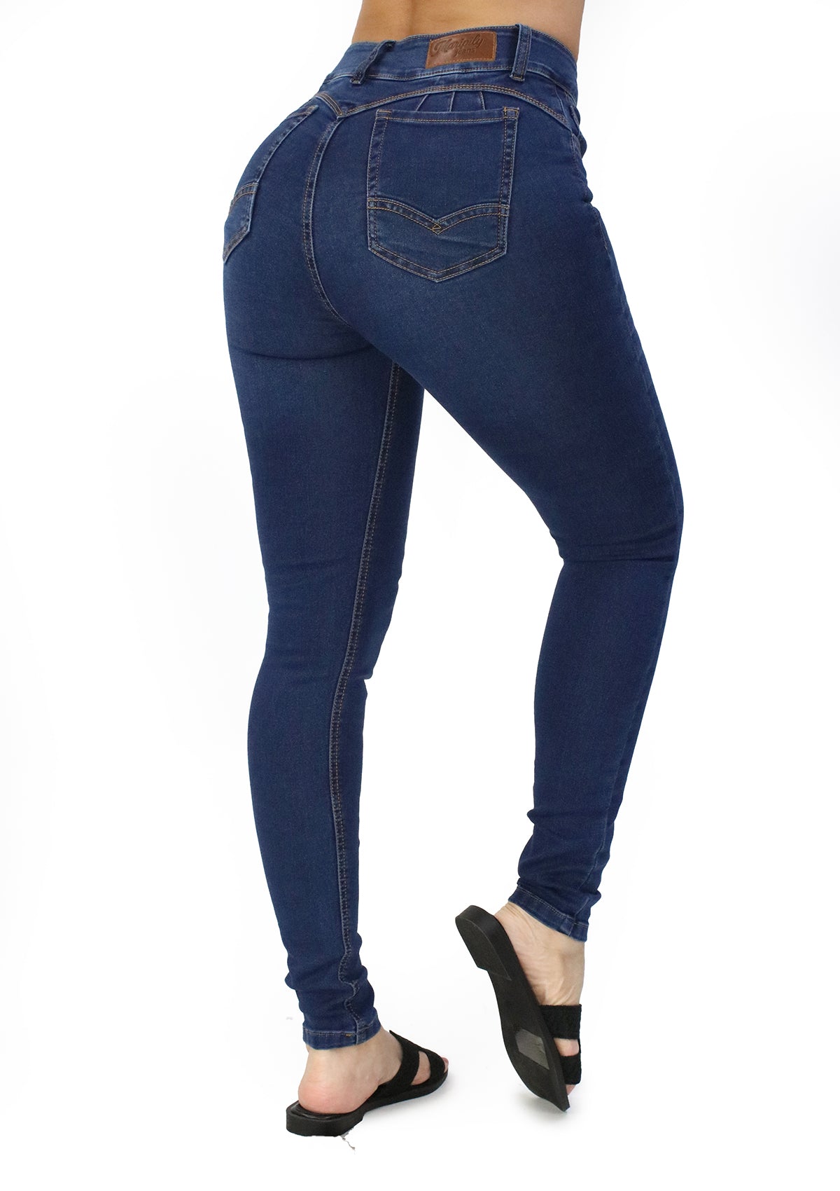 MRP-21600-M Medium Denim Skinny Jean by Maripily Rivera