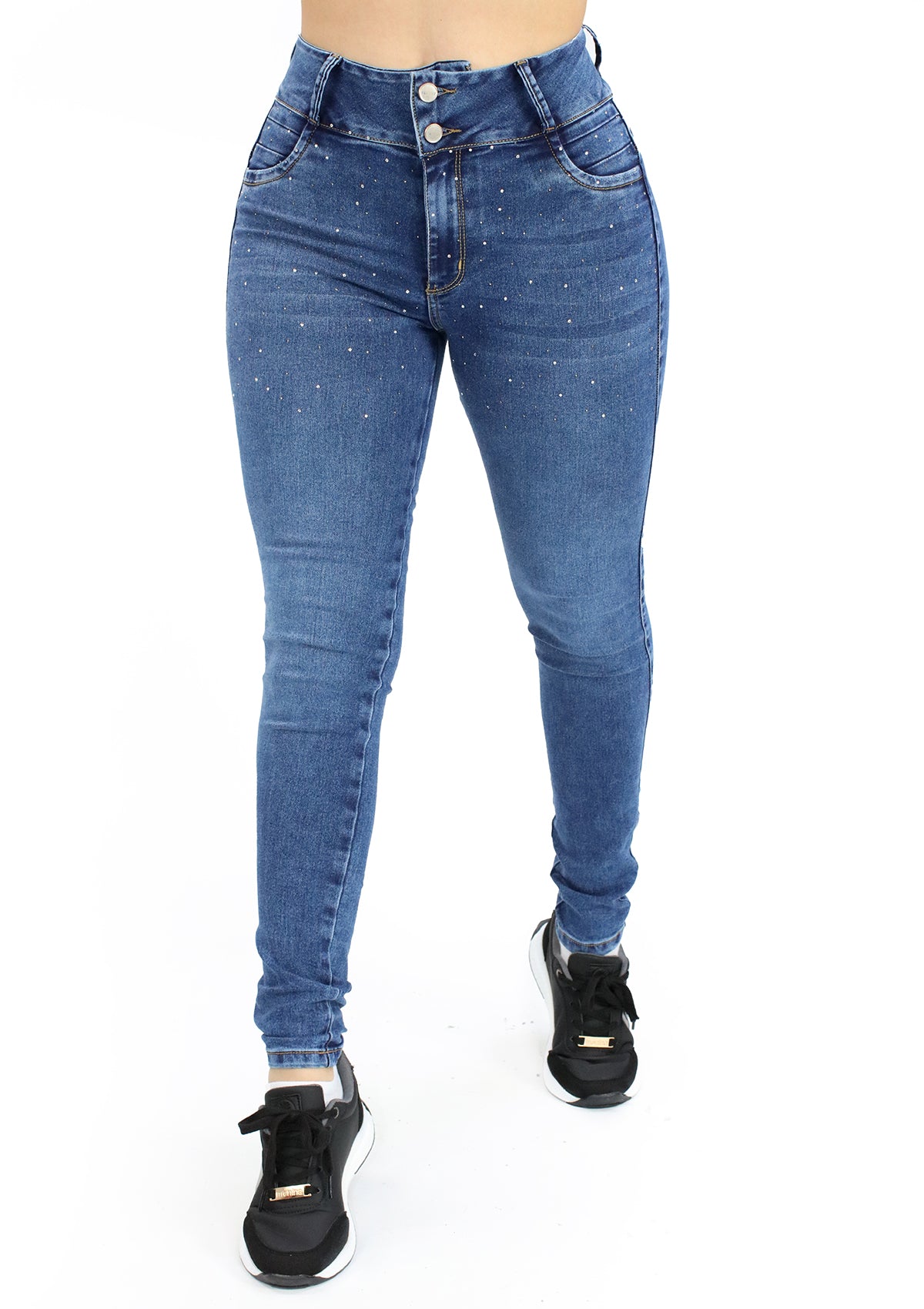 MRP-21602 Medium Denim Skinny Jean by Maripily Rivera