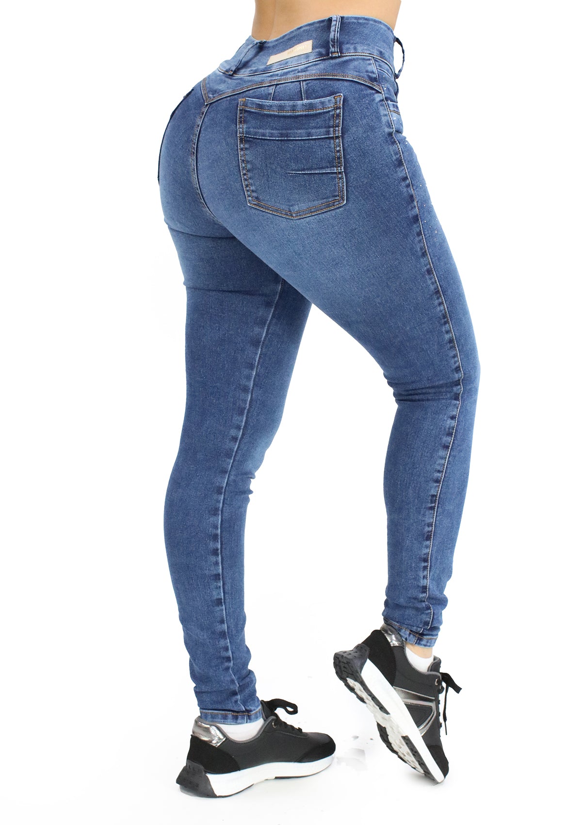 MRP-21602 Medium Denim Skinny Jean by Maripily Rivera