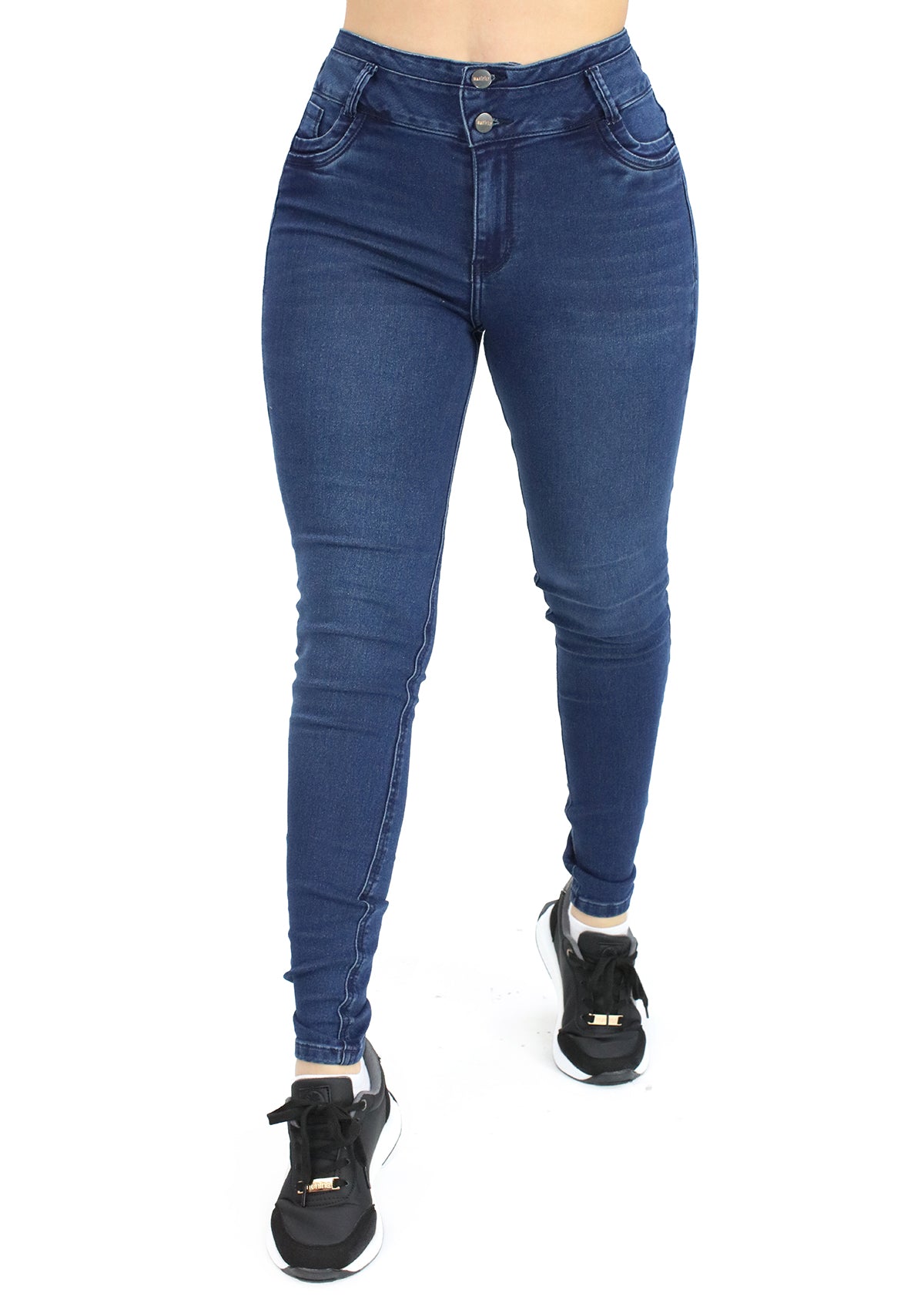 MRP-21603 Medium Denim Skinny Jean by Maripily Rivera