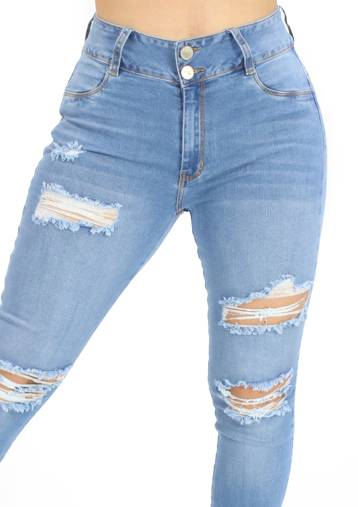 MRP-21606 Light Denim Skinny Jean by Maripily Rivera