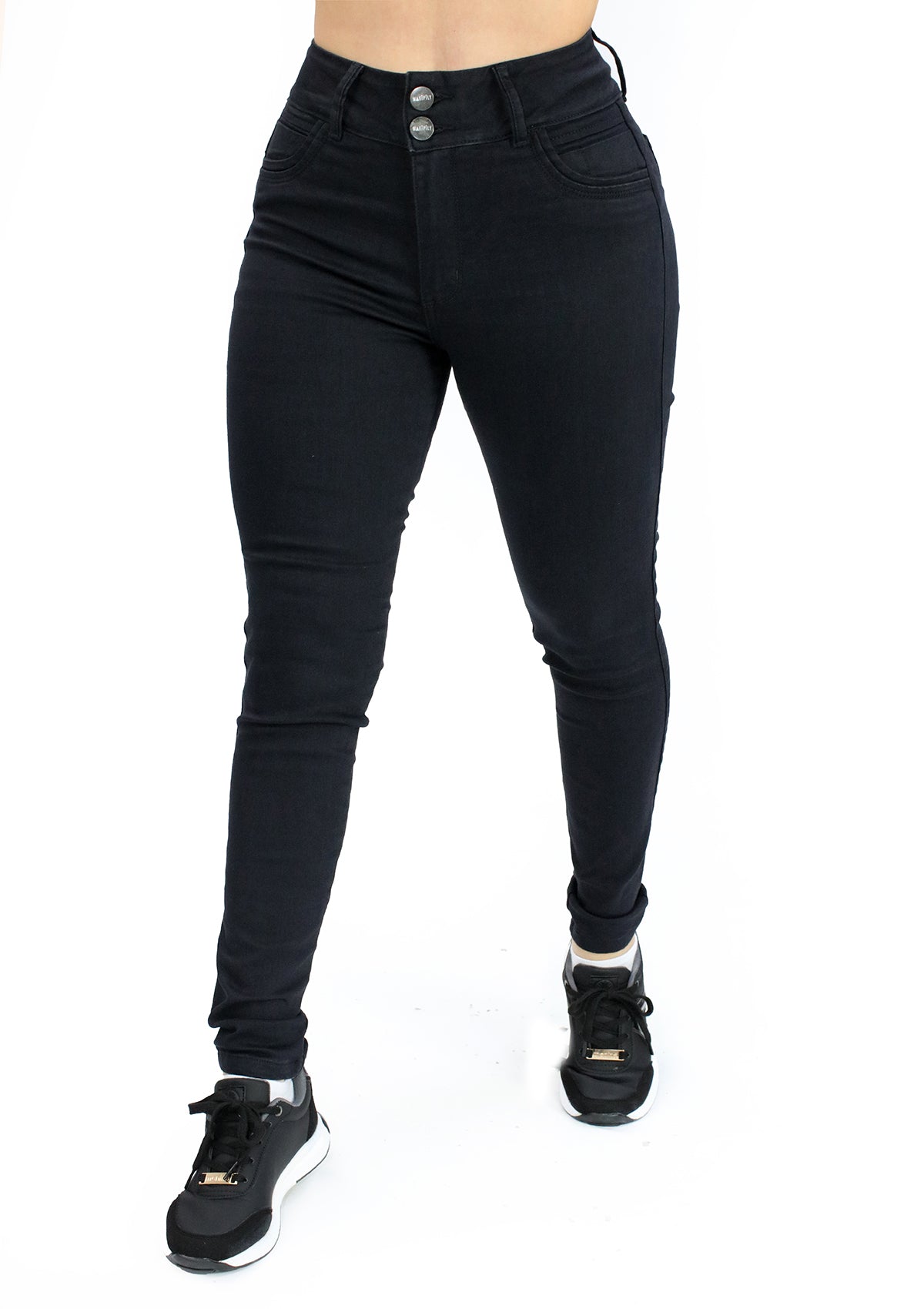 MRP-21609 Black Denim Skinny Jean by Maripily Rivera