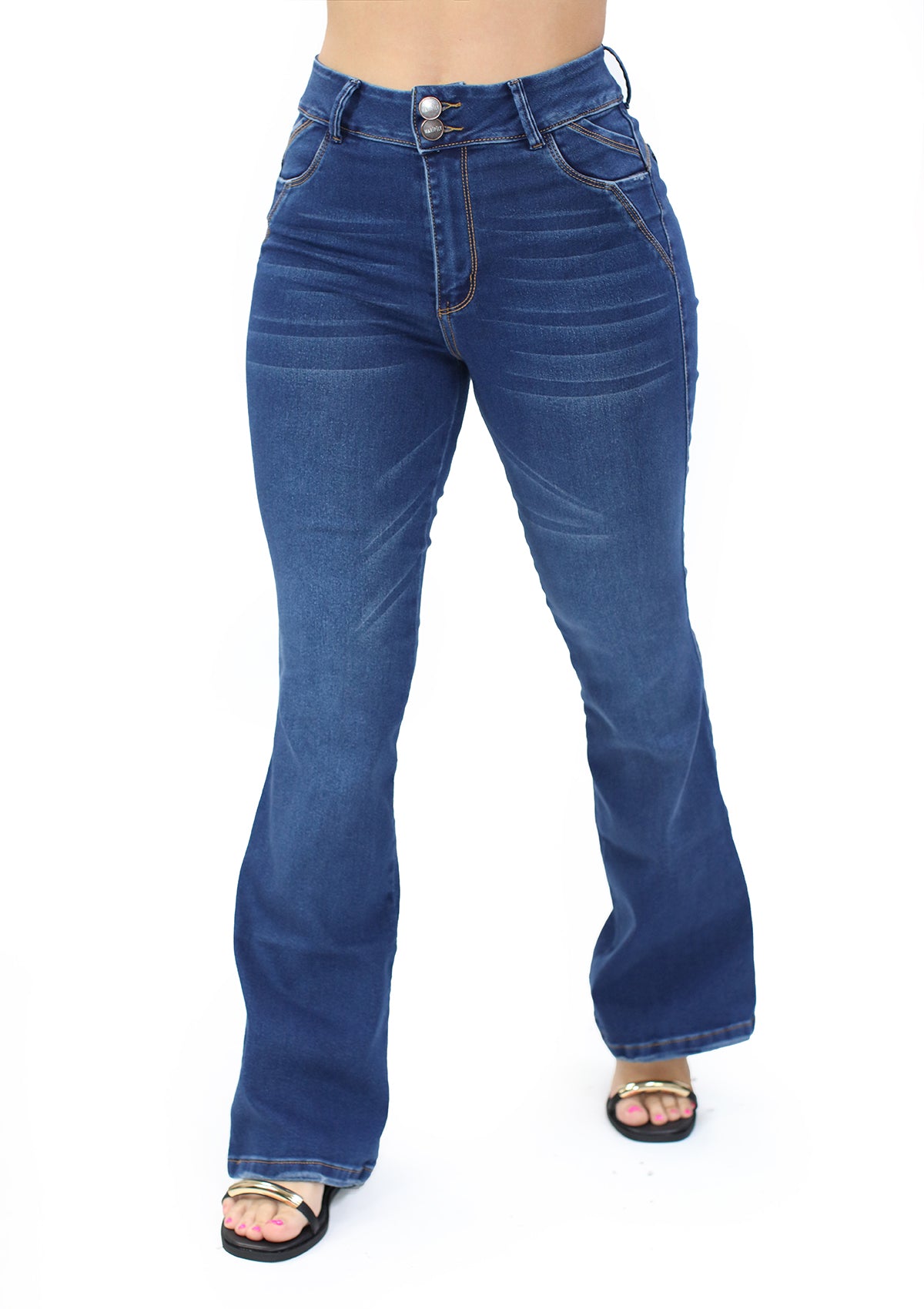MRP-21610 Medium Denim Flare Fit Jean by Maripily Rivera
