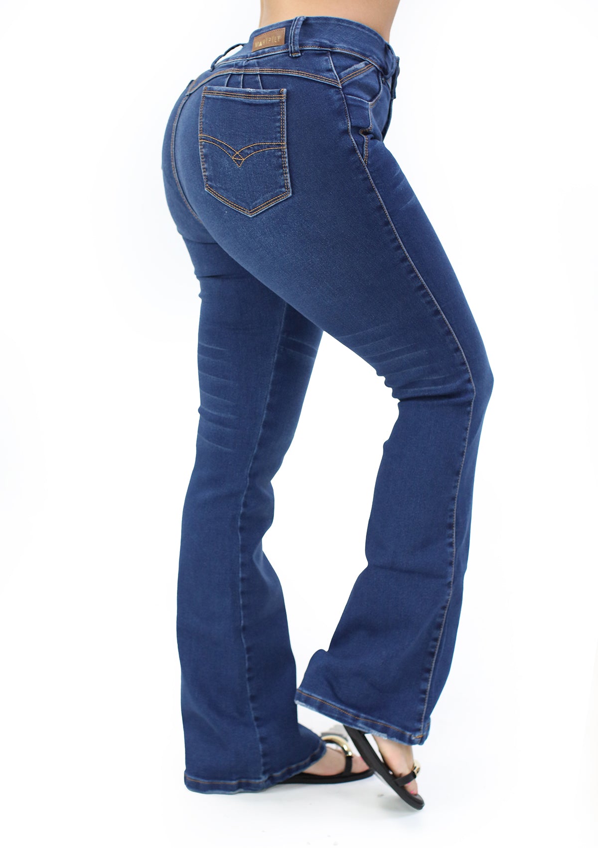 MRP-21610 Medium Denim Flare Fit Jean by Maripily Rivera
