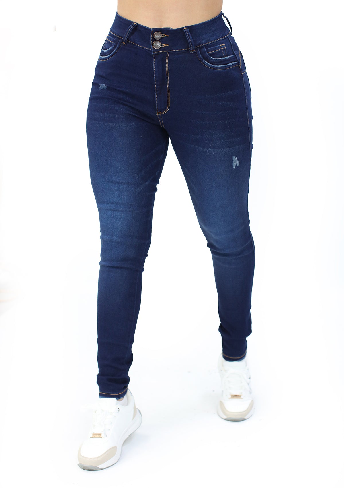MRP-21613 Dark Denim Petite Skinny Jean by Maripily Rivera