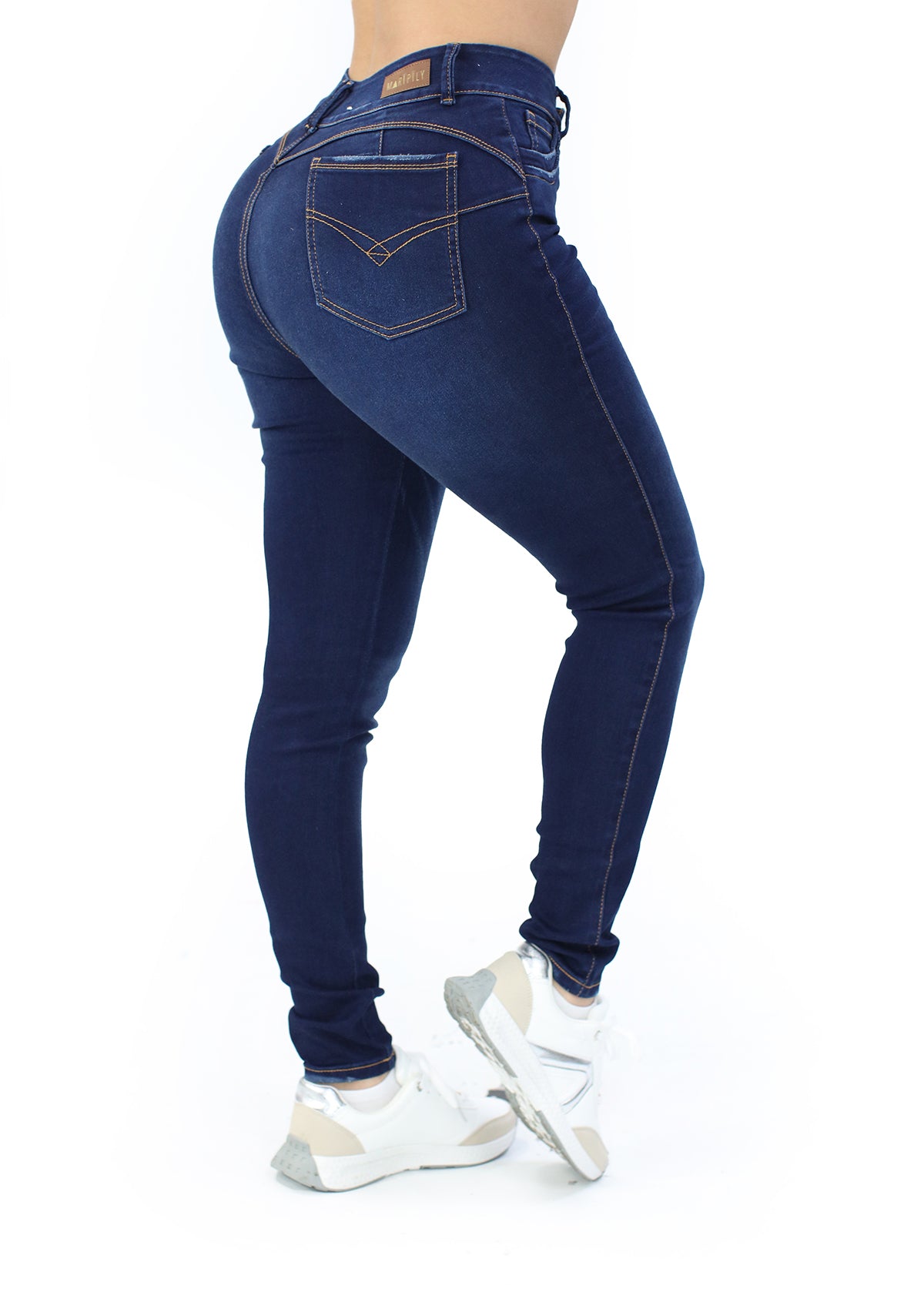 MRP-21613 Dark Denim Petite Skinny Jean by Maripily Rivera