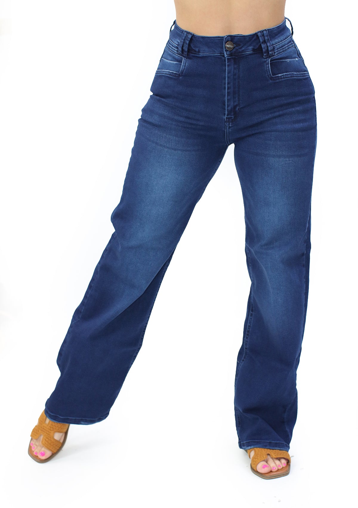 MRP-21616 Dark Denim Straight Fit Jean by Maripily Rivera