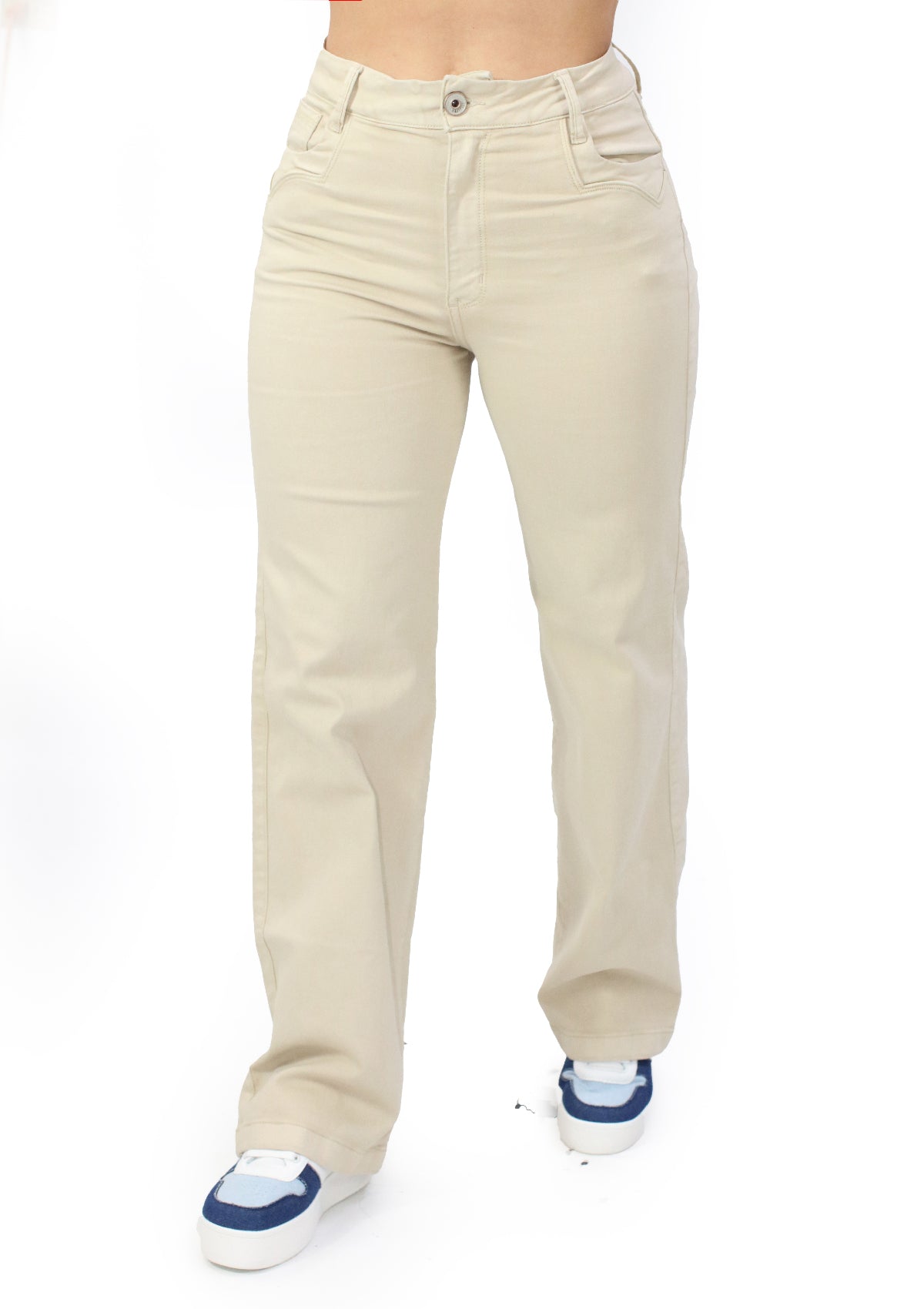 MRP-21622 Cream Denim Marine Fit Jean by Maripily Rivera