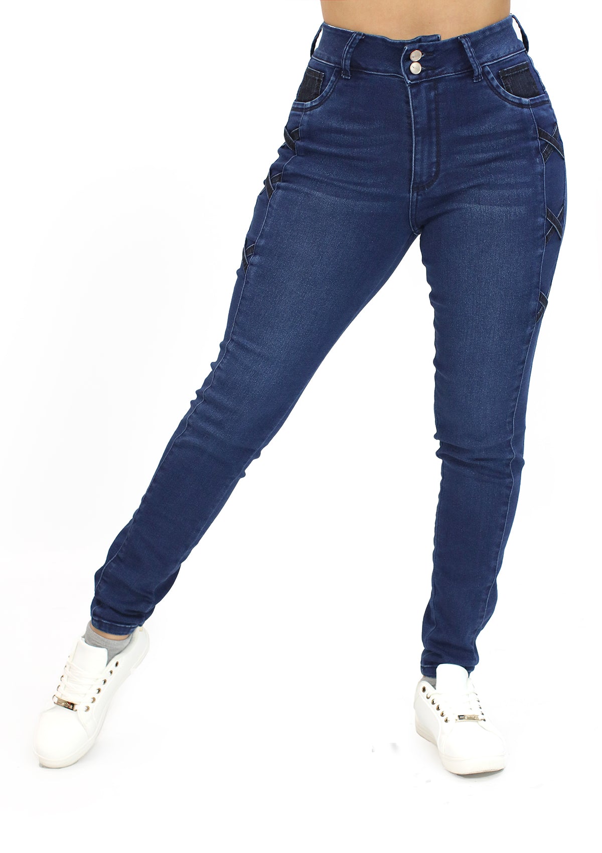 MRP-21624 Dark Denim Petite Skinny Jean by Maripily Rivera