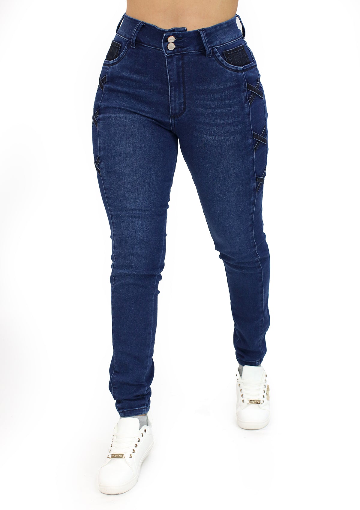 MRP-21624 Dark Denim Petite Skinny Jean by Maripily Rivera