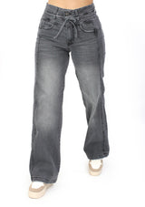 MRP-21632 Black Denim Straight Fit Jean by Maripily Rivera